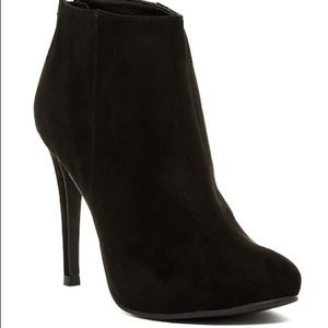 Black Suede Stiletto Bootie